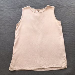 VTG Alexandria Taupe Tan Sand Mushroom 100% Silk Sleeveless Blouse Top Tank M